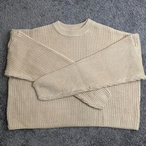YesStyle Women's Cream Crew Neck Sweater